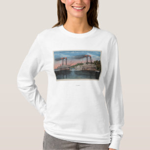 St. Louis, MO - View of Natchez & Robert E. Lee T-Shirt