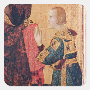 St. Louis of Toulouse  crowning his brother Square Sticker