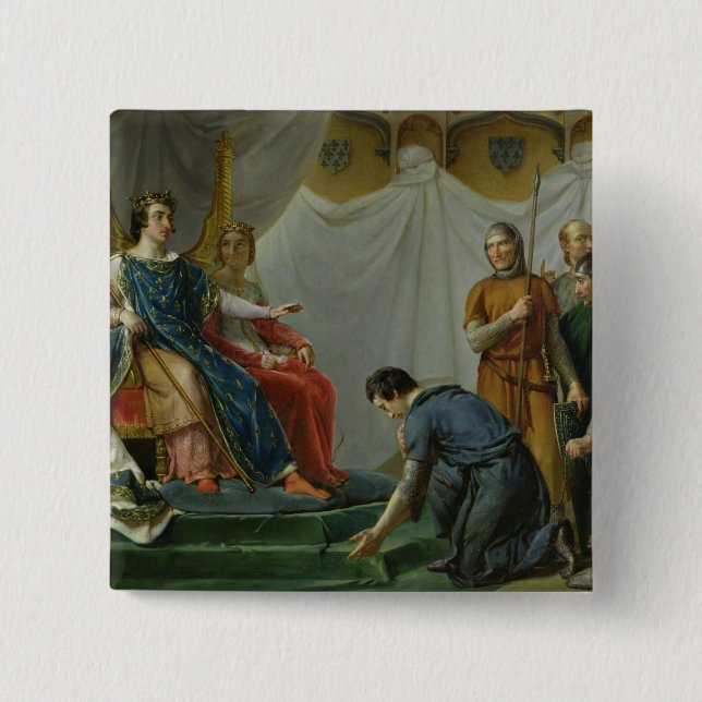 St. Louis  Pardonning Mauclerc 15 Cm Square Badge (Front)