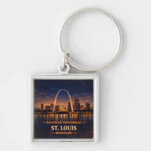 St Louis Route 66 Gateway Arch Centennial Key Ring