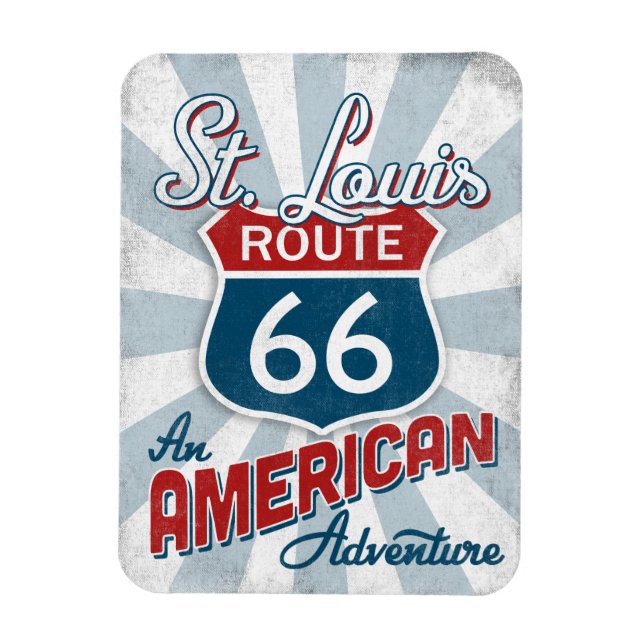 St Louis Route 66 Vintage America Missouri Magnet (Vertical)