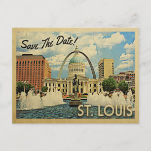 St Louis Save The Date Missouri Saint Louis Announcement Postcard