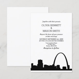 St Louis Skyline Cityscape Wedding Invitation