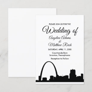St Louis Skyline Cityscape Wedding Invitation