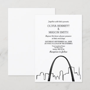 St Louis Skyline Cityscape Wedding Invitation