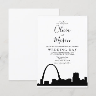 St Louis Skyline Cityscape Wedding Invitation
