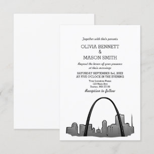 St Louis Skyline Cityscape Wedding Invitation