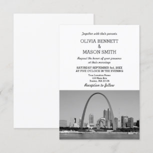 St Louis Skyline Cityscape Wedding Invitation
