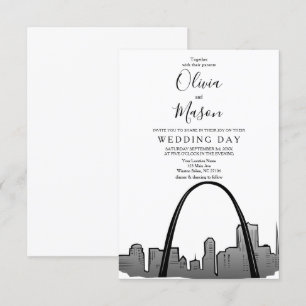 St Louis Skyline Cityscape Wedding Invitation