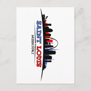 St. Louis Skyline Design Postcard