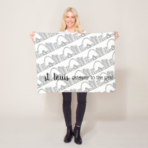 St. Louis Skyline Fleece Blanket