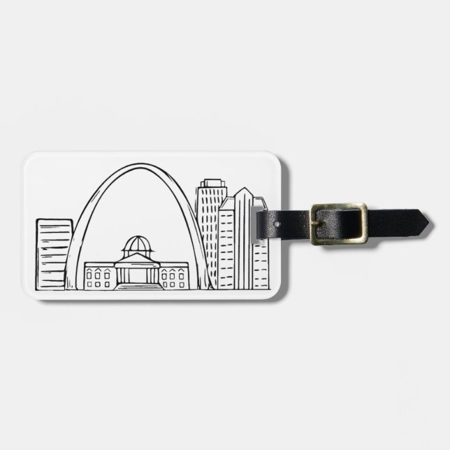 St Louis Skyline Luggage Tag (Front Horizontal)