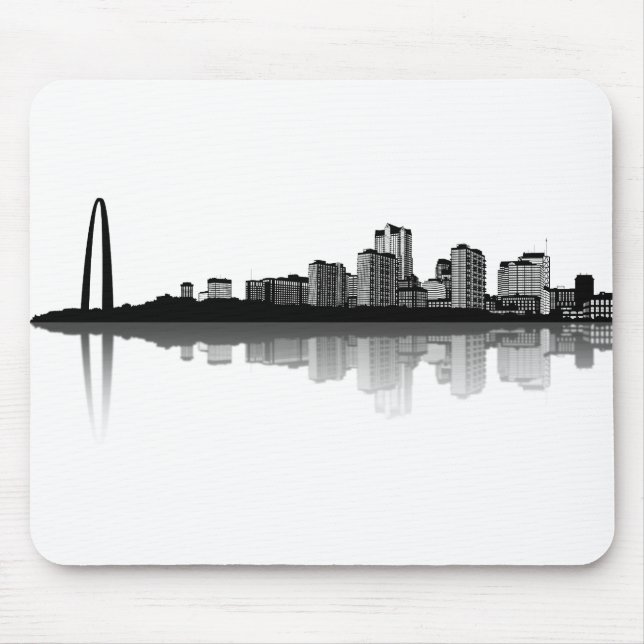 St. Louis Skyline Mousepad (b/w) (Front)