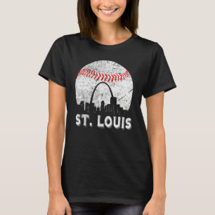 St Louis Skyline Retro St Louis Baseball Vintage T-Shirt
