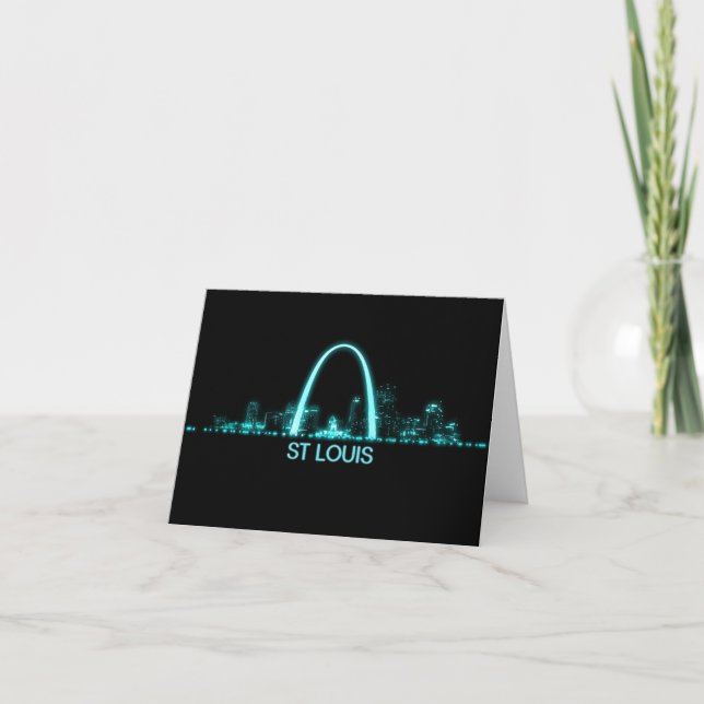 St Louis Skyline Thank You Card (Front)