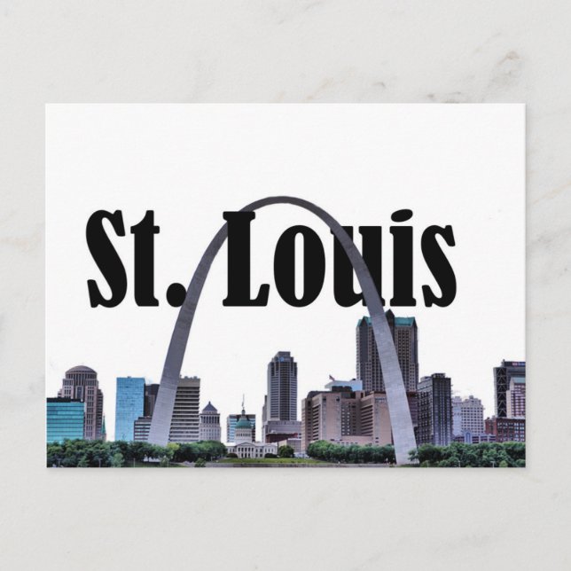 St. Louis Skyline w/ St. Louis in the Sky Postcard (Front)