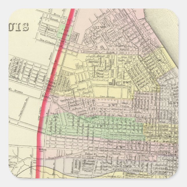 St Louis Square Sticker (Front)
