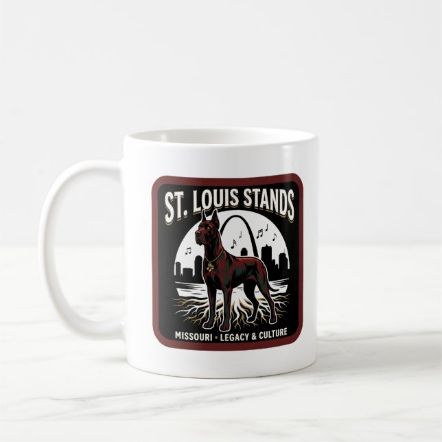 St. Louis Stands Great Dane Cultural Legacy Art Coffee Mug (Left)