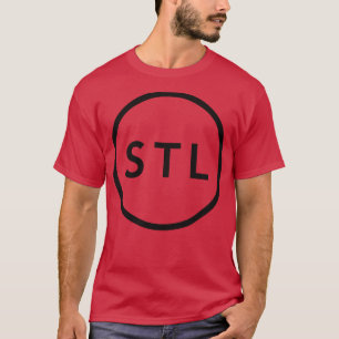 St Louis STL Circle Left Chest TShirt 1