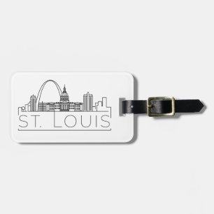 St. Louis Stylised City Skyline Luggage Tag