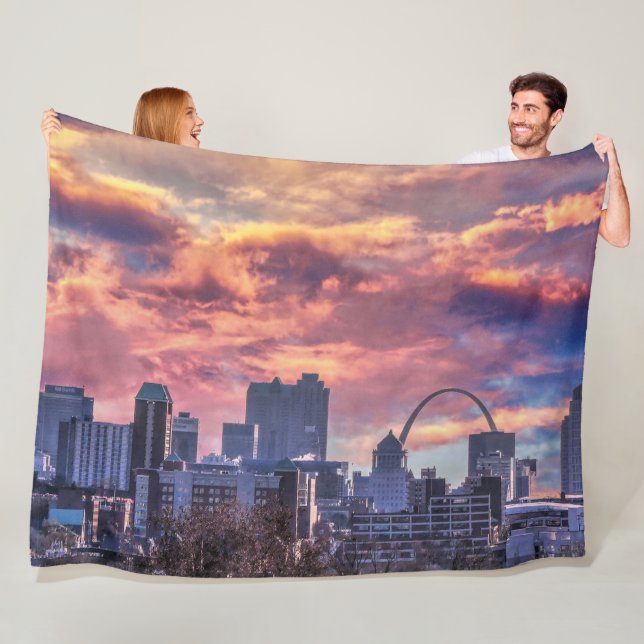 St. Louis Sunrise Fleece Blanket (In Situ)