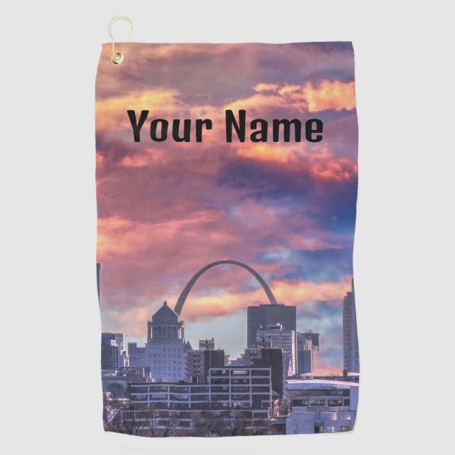 St. Louis Sunrise Golf Towel (Front)