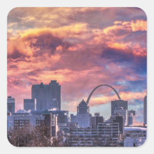 St. Louis Sunrise Square Sticker