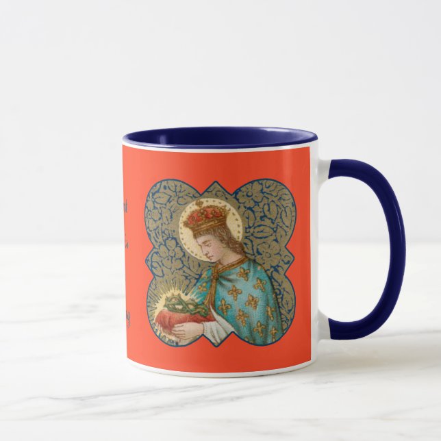 St. Louis the King in a Barbed Quatrefoil (BK 066) Mug (Right)