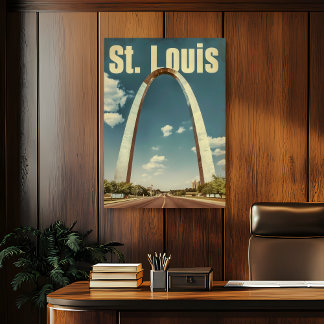 St. Louis Vintage Travel Poster