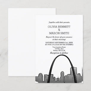 St Louis Wedding Invitation Missouri Saint Louis