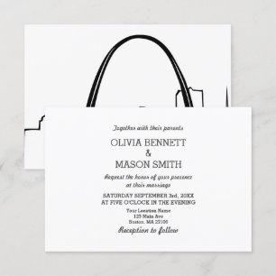 St Louis Wedding Invitation Missouri Saint Louis