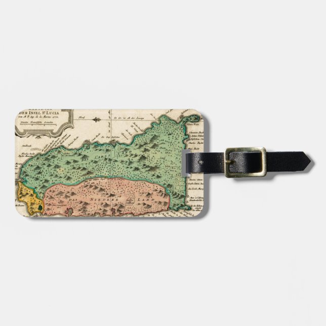 St Lucia 1758 Luggage Tag (Front Horizontal)
