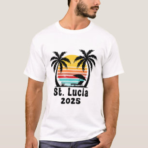 St. Lucia 2025 Family Trip Friends Group Vacation T-Shirt