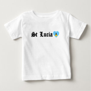 St Lucia Blackletter Saint Lucian Flag Carnival Baby T-Shirt