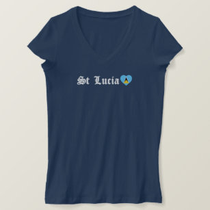 Saint Lucia Flag Blackletter St Lucia Caribbean Men's T-Shirt