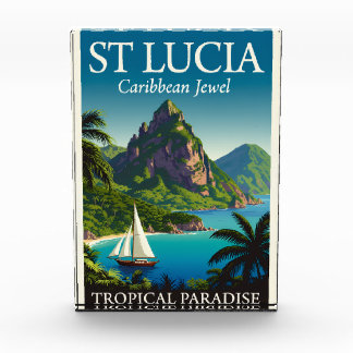St Lucia Caribbean Jewel Photo Block