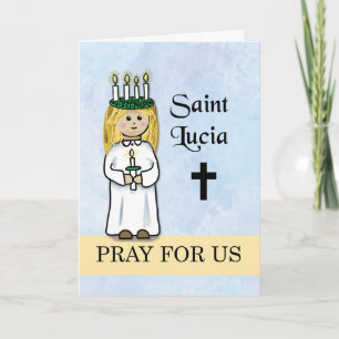 St. Lucia Catholic Saint Lucy Pray For Us Card
