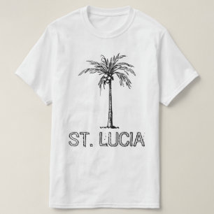 St. Lucia coconut tree black & white design T-Shirt