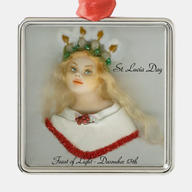 St. Lucia Day 168 JL Biel Metal Tree Decoration (Front)
