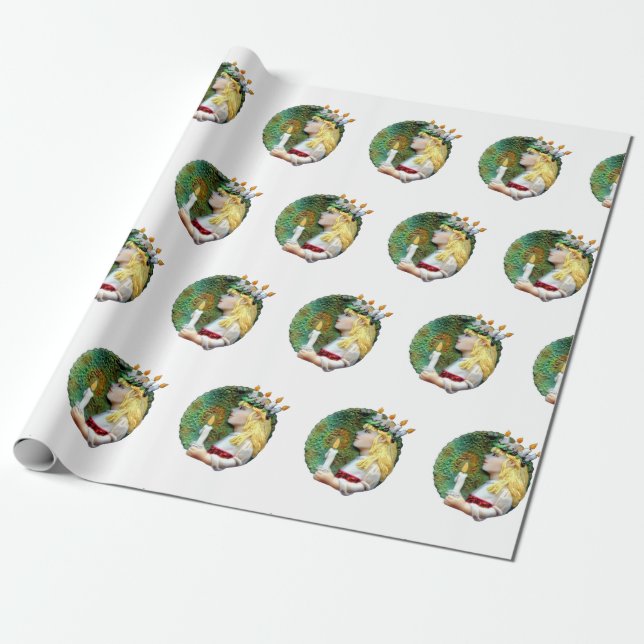 St. Lucia Day Gift Wrapping Paper 2013 JL Biel (Unrolled)