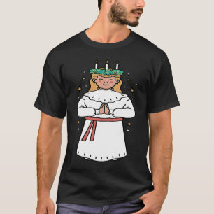 St Lucia Day Sweden Kids Catholic Saint Lucy Santa T-Shirt