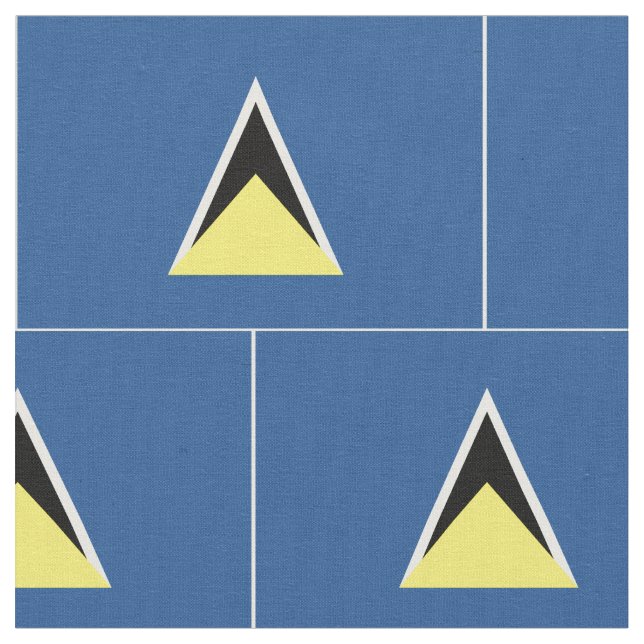 St. Lucia Flag Fabric (Close Up)