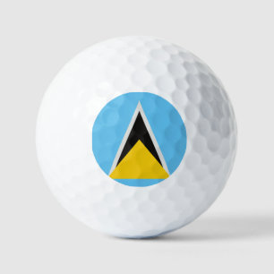 St Lucia Flag  Golf Balls