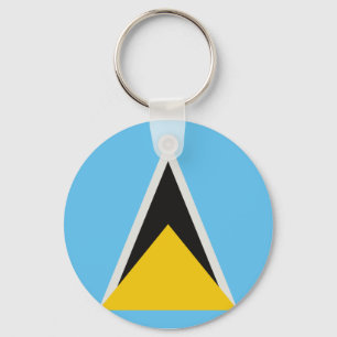St Lucia Flag   Key Ring