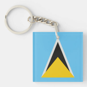 St Lucia Flag   Keychain