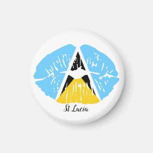 St Lucia  Flag Magnet