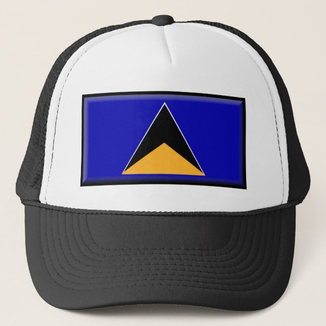 St. Lucia Flag Trucker Hat (Front)
