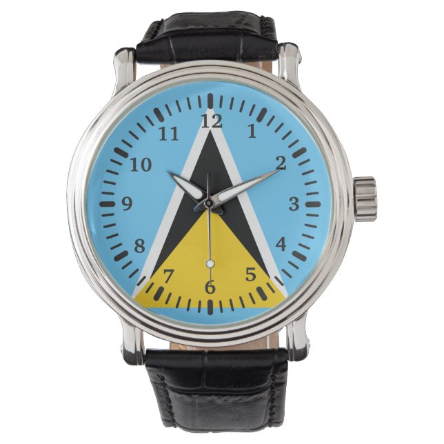 St Lucia Flag Watch (Front)