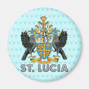 St. Lucia High Quality Coat of Arms Magnet