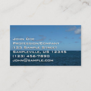 St. Lucia Horizon Blue Ocean Business Card